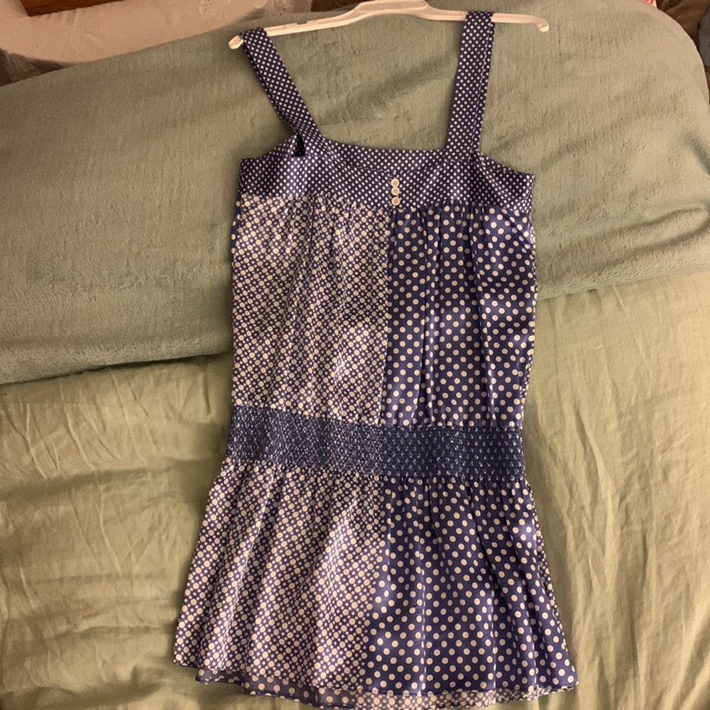 Polka Dot Blue Mini Dress